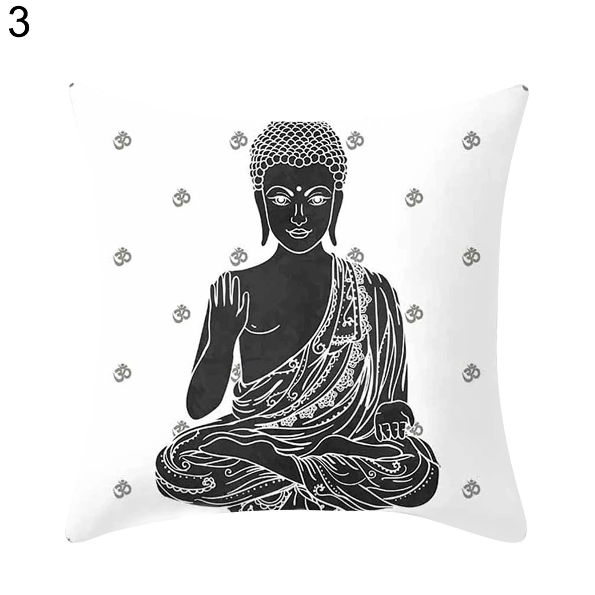 Indischer Elefant Ganesha Buddha Kissenbezug – Sofa Dekokissenhülle 45×45 cm