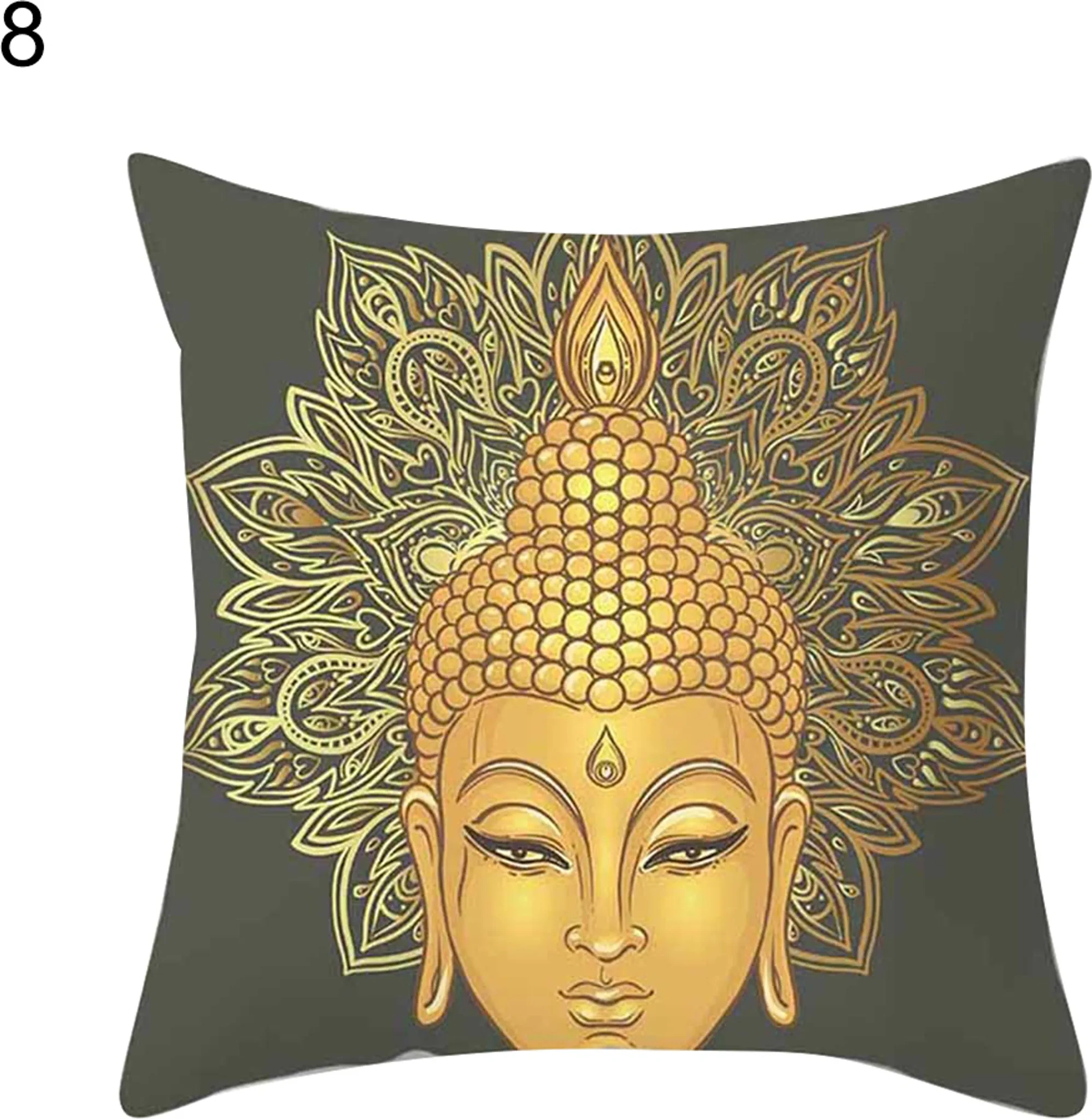 Indischer Elefant Ganesha Buddha Kissenbezug – Sofa Dekokissenhülle 45×45 cm Indischer Elefant Ganesha Buddha Kissenbezug – Sofa Dekokissenhülle 45×45 cm