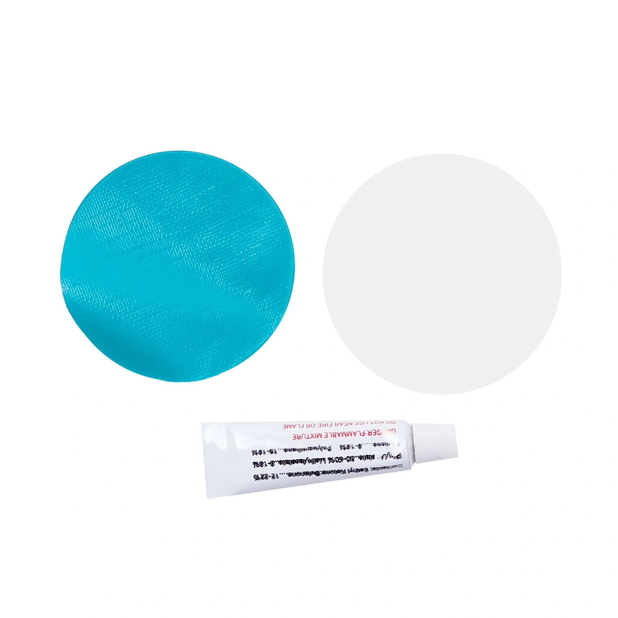 Aufblasbarer Sessel mit Fußstütze „DS2506“ – Veloursoptik, Blau, PVC, bis 120 kg