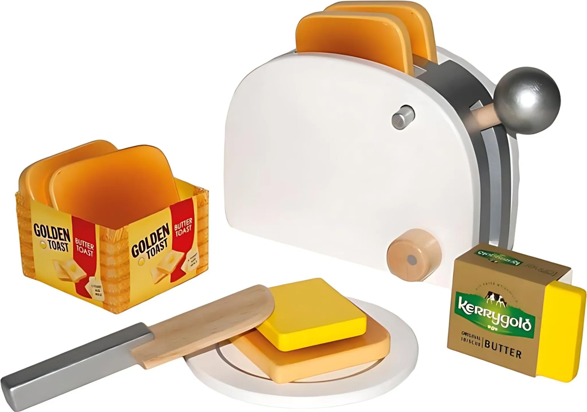 Tanner Kaufladen-Set „Golden Toast“ – Holzspielzeug mit Toaster, Butter & Zubehör Tanner Kaufladen-Set „Golden Toast“ – Holzspielzeug mit Toaster, Butter & Zubehör