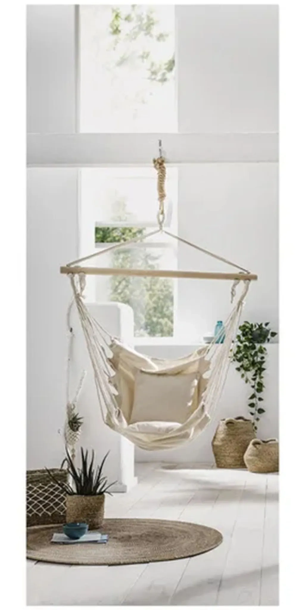 LIVARNO home Hängesessel mit Kissen im Boho-Look – gemütlicher Hängestuhl für den Innenbereich LIVARNO home Hängesessel mit Kissen im Boho-Look – gemütlicher Hängestuhl für den Innenbereich