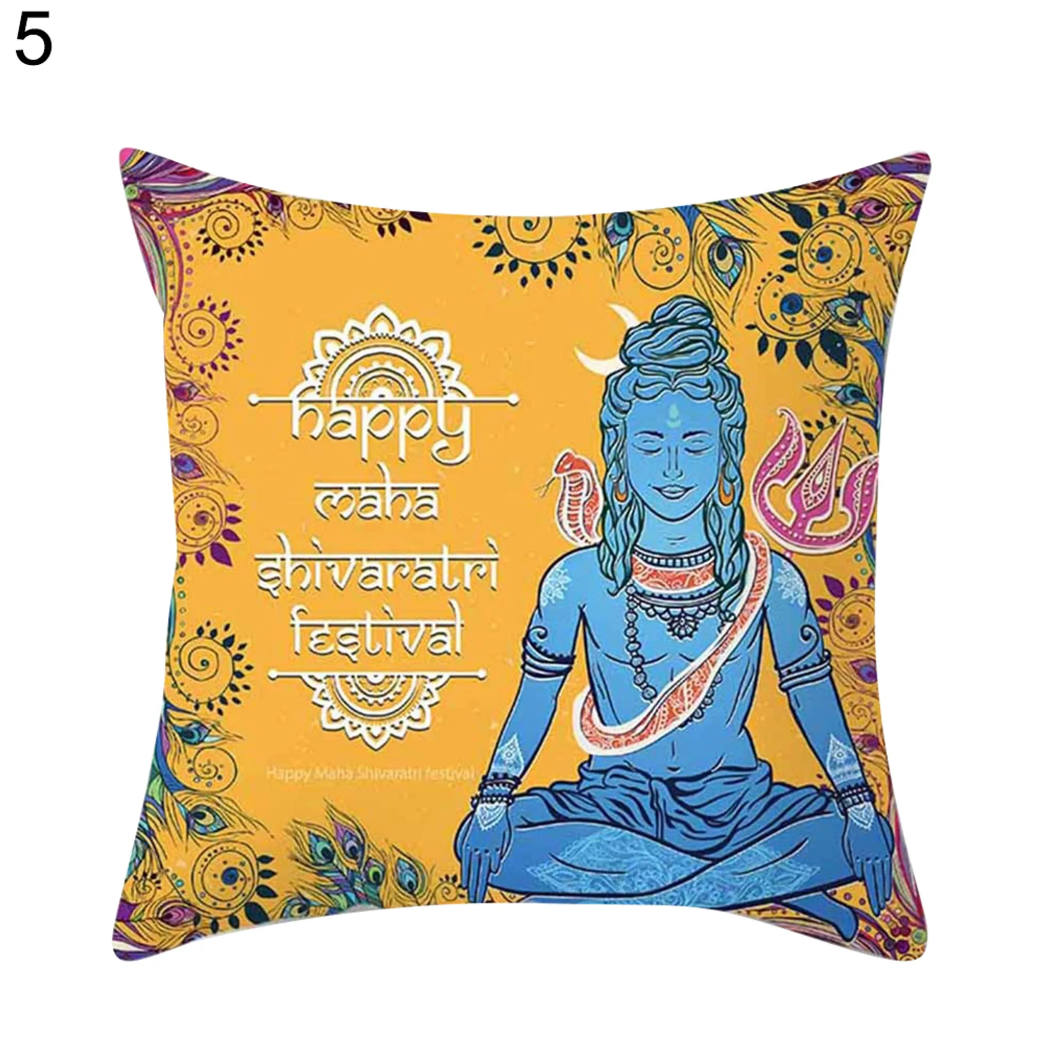 Indischer Elefant Ganesha Buddha Kissenbezug – Sofa Dekokissenhülle 45×45 cm