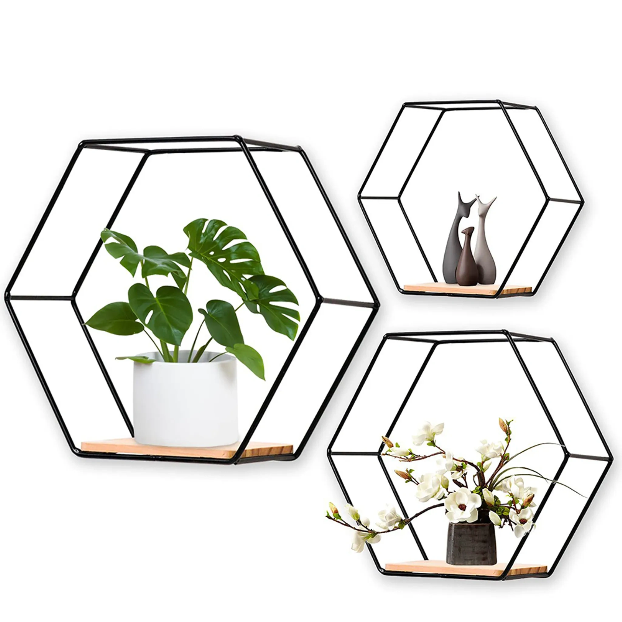 3er Set Wandregal Vintage – Metall/Holz Wandboard 28/24/17 cm für Wohnzimmer, Bad & Küche 3er Set Wandregal Vintage – Metall/Holz Wandboard 28/24/17 cm für Wohnzimmer, Bad & Küche