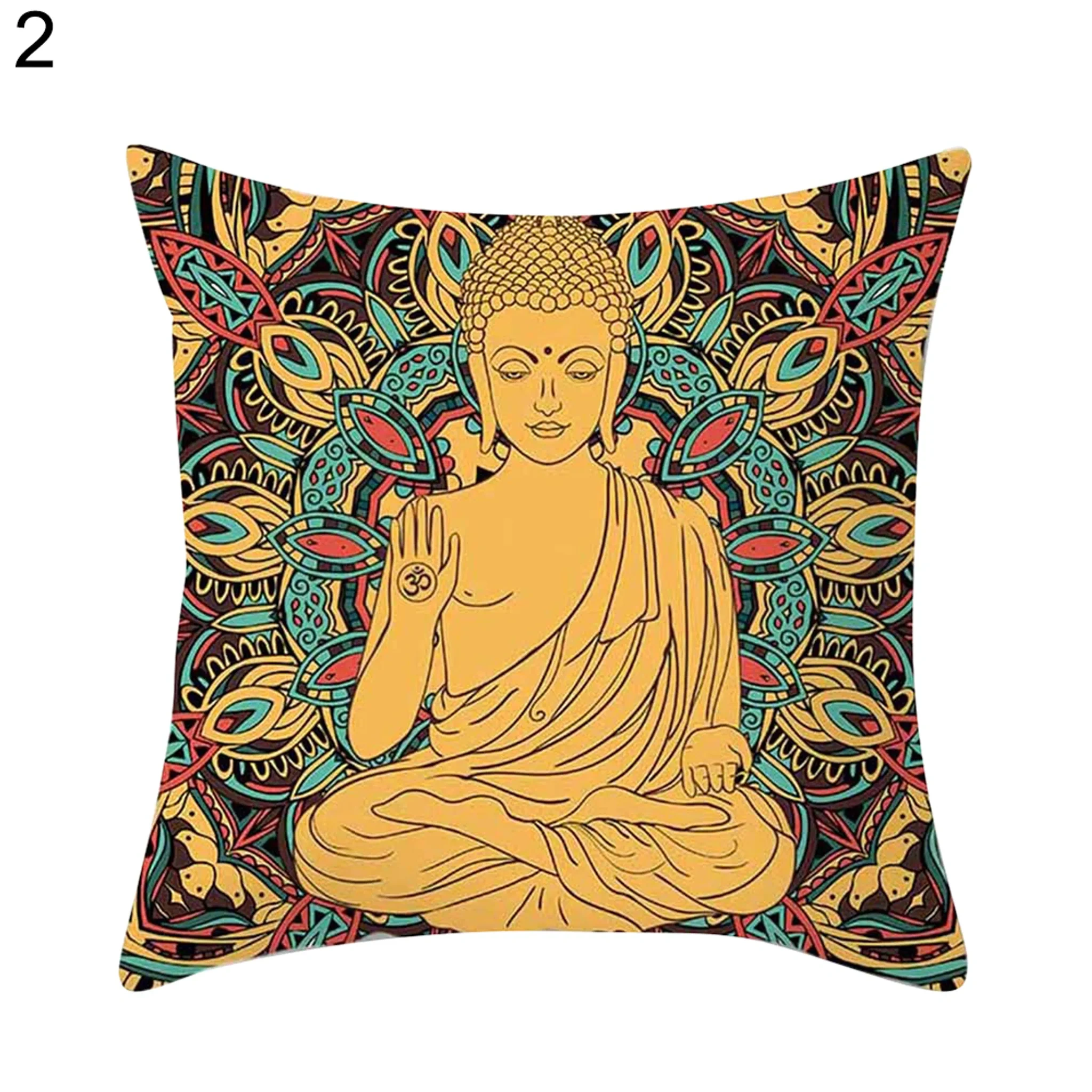 Indischer Elefant Ganesha Buddha Kissenbezug – Sofa Dekokissenhülle 45×45 cm