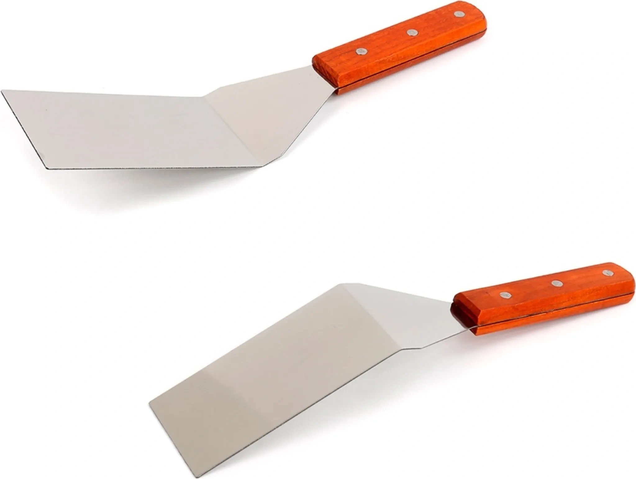 Massiver Pfannenwender aus Edelstahl mit Holzgriff – Bratenheber, Grillspachtel & Burgerwender für Küche und BBQ