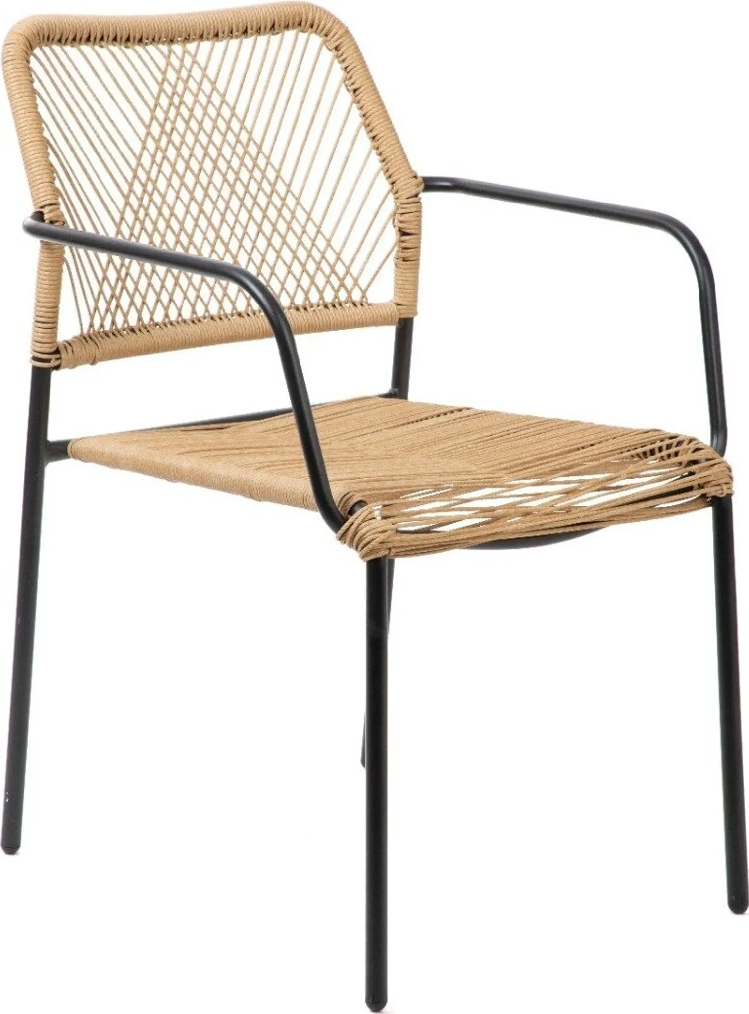 HOMLA SOBREME Stuhl – Schwarzer Polsterstuhl mit Naturkordel, 54×63×78 cm HOMLA SOBREME Stuhl – Schwarzer Polsterstuhl mit Naturkordel, 54×63×78 cm