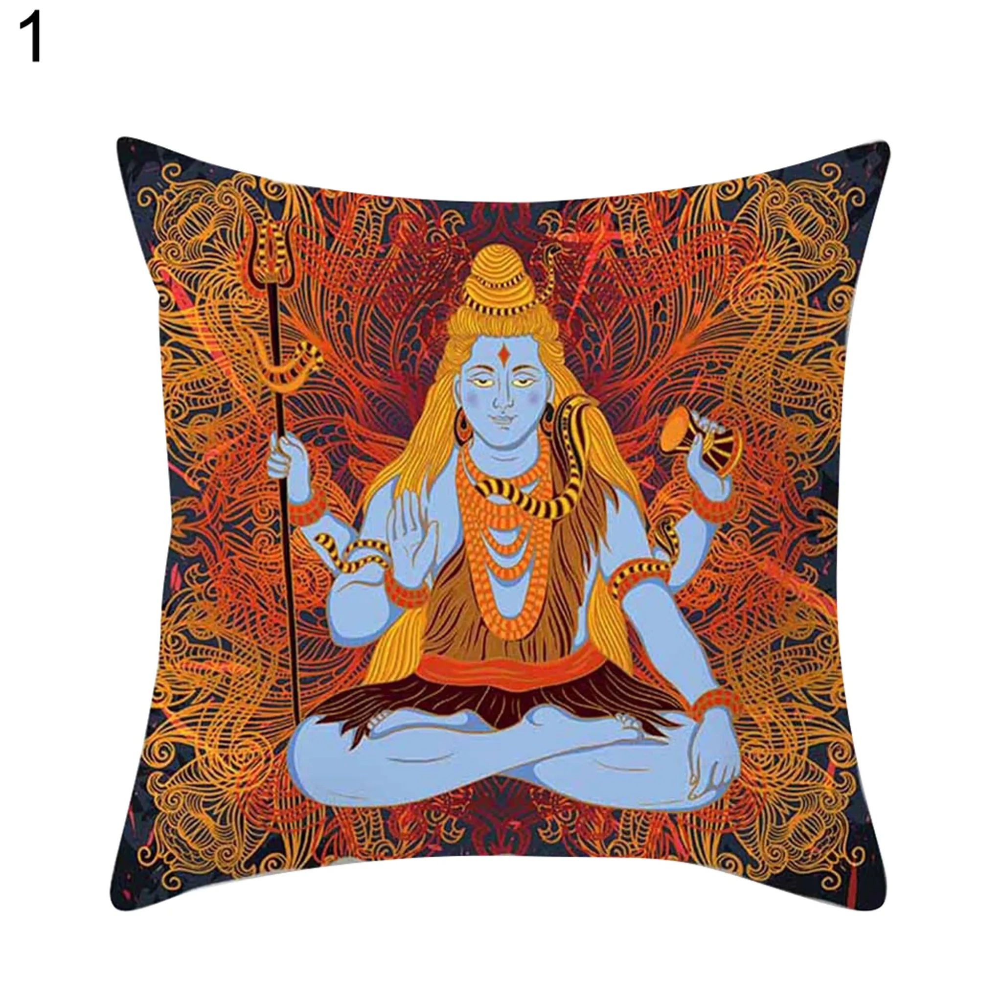 Indischer Elefant Ganesha Buddha Kissenbezug – Sofa Dekokissenhülle 45×45 cm