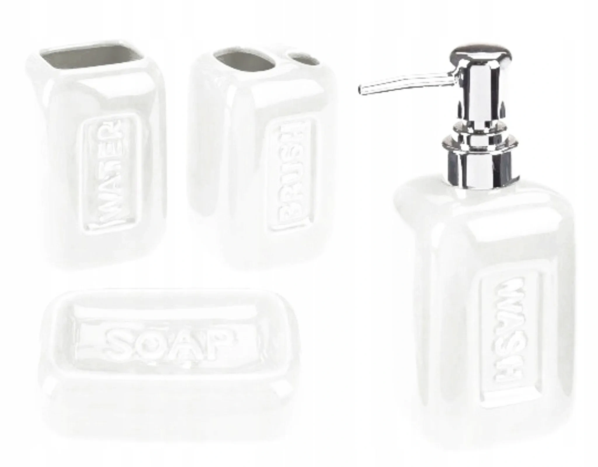 Bathroom Solutions Badezimmerzubehör-Set – 4-teilig, Keramik, Anthrazit