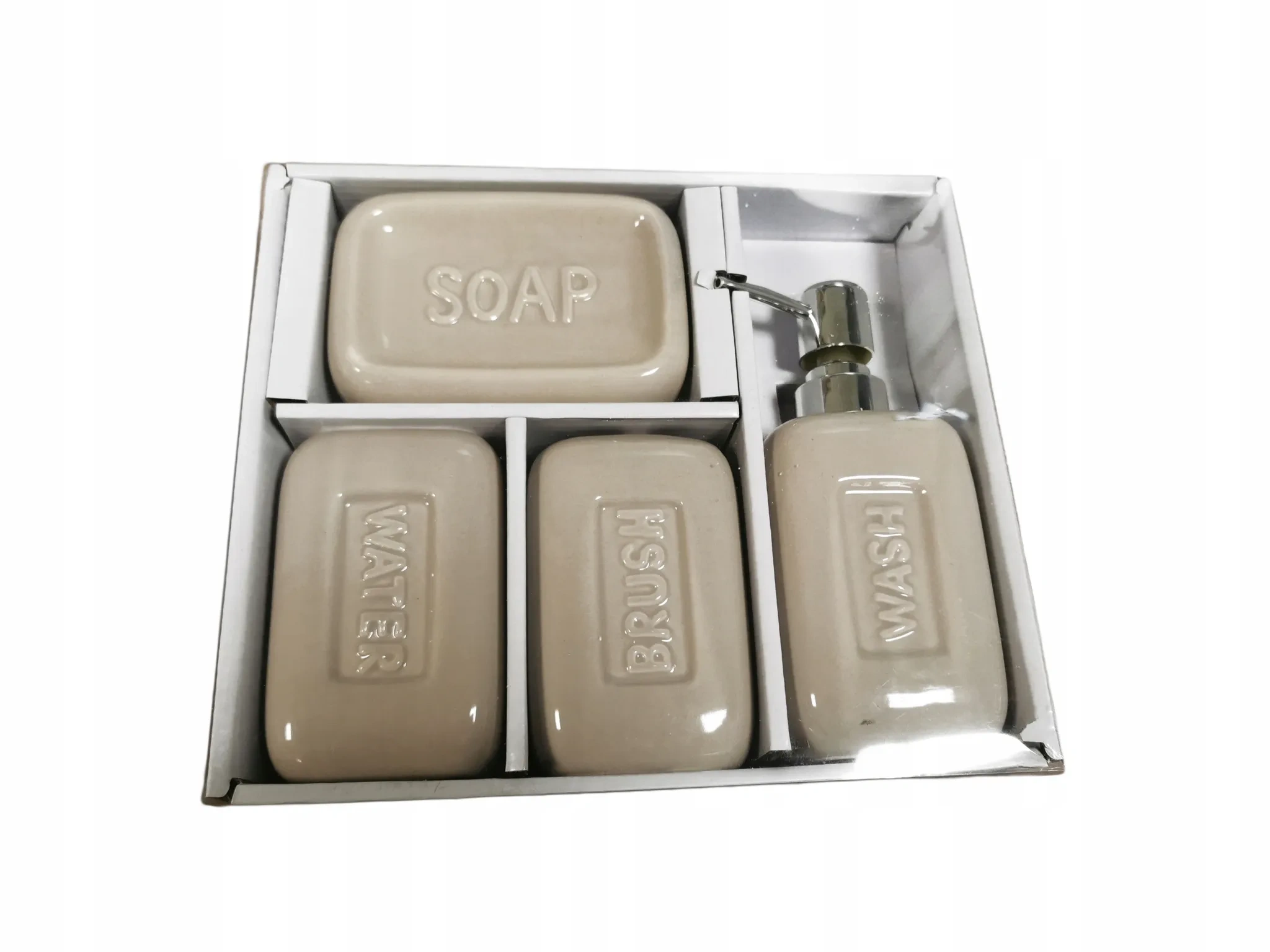 Bathroom Solutions Badezimmerzubehör-Set – 4-teilig, Keramik, Anthrazit