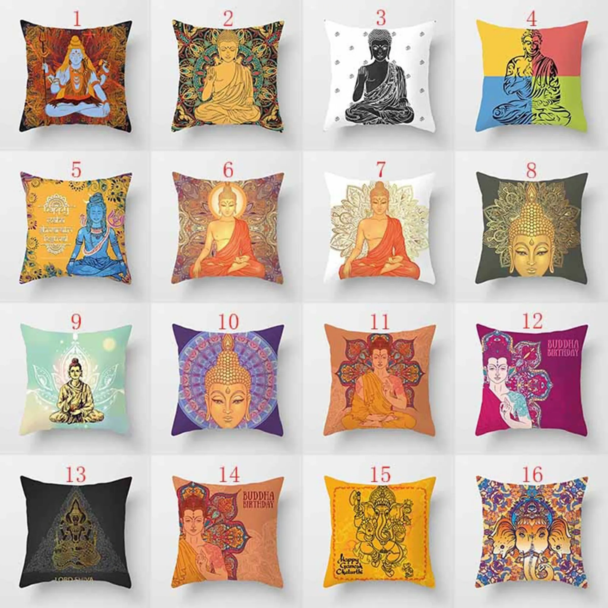 Indischer Elefant Ganesha Buddha Kissenbezug – Sofa Dekokissenhülle 45×45 cm Indischer Elefant Ganesha Buddha Kissenbezug – Sofa Dekokissenhülle 45×45 cm