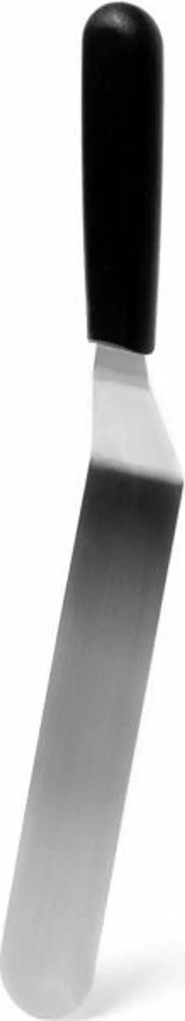 Comas Winkel-Küchenpalette – 20 cm Edelstahl-Winkelpalette mit Kunststoffgriff, Schwarz (Modell 8937) Comas Winkel-Küchenpalette – 20 cm Edelstahl-Winkelpalette mit Kunststoffgriff, Schwarz (Modell 8937)