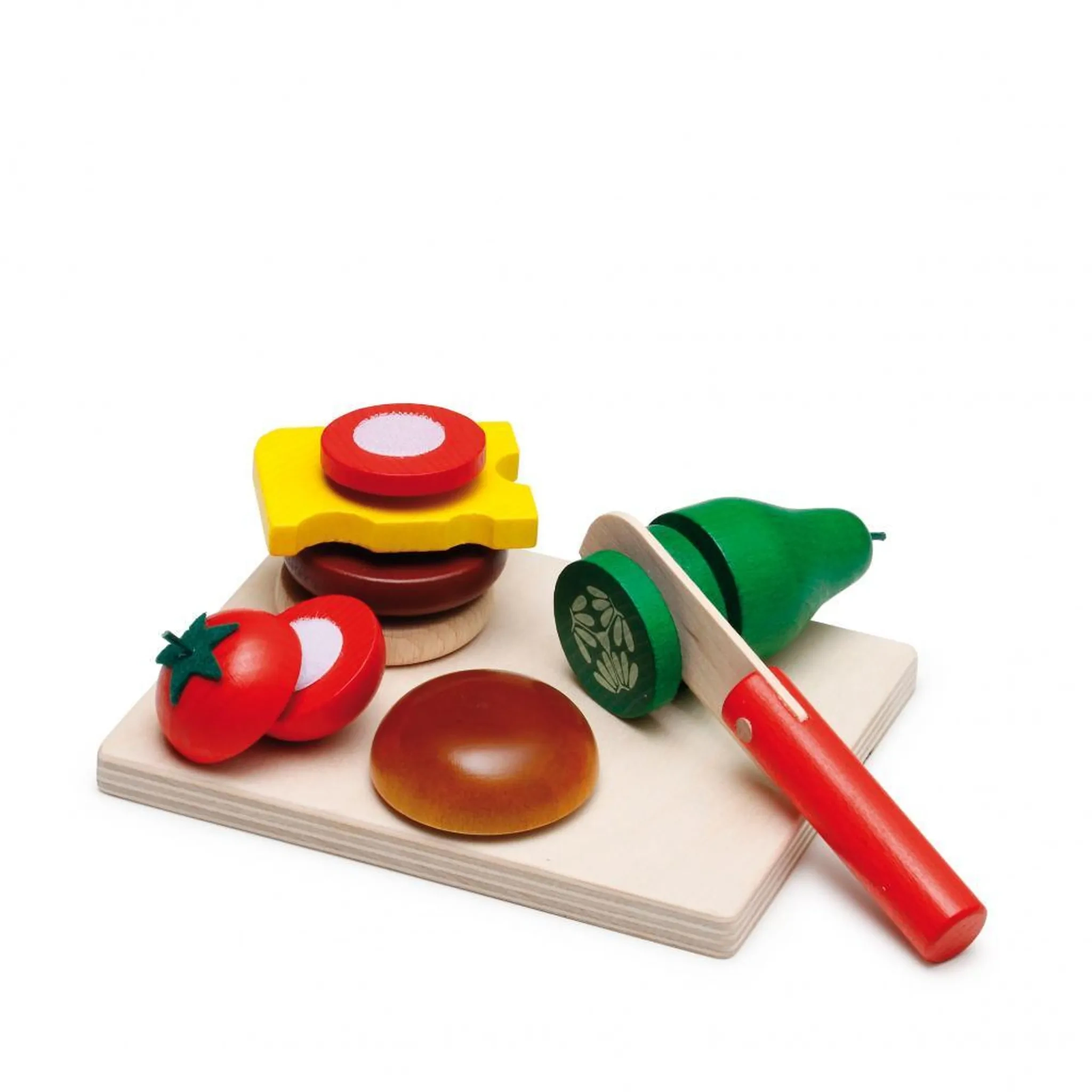 Erzi Schneidset „Cheeseburger“ – Holzspielzeug, 6-teilig Erzi Schneidset „Cheeseburger“ – Holzspielzeug, 6-teilig