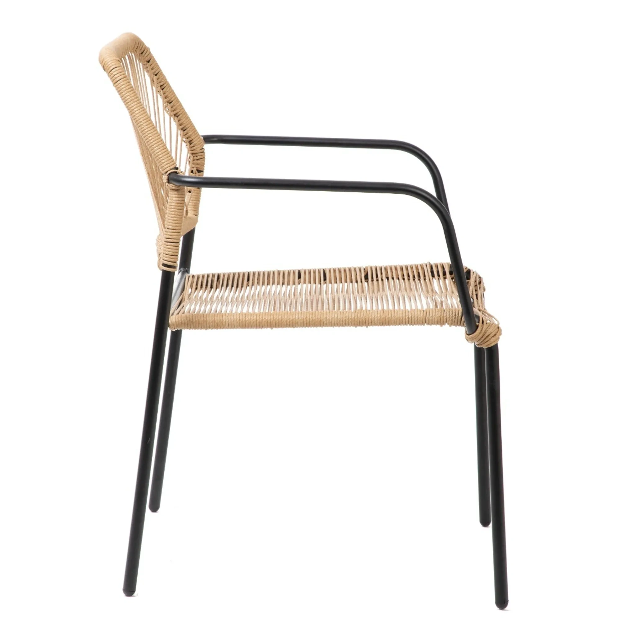 HOMLA SOBREME Stuhl – Schwarzer Polsterstuhl mit Naturkordel, 54×63×78 cm HOMLA SOBREME Stuhl – Schwarzer Polsterstuhl mit Naturkordel, 54×63×78 cm