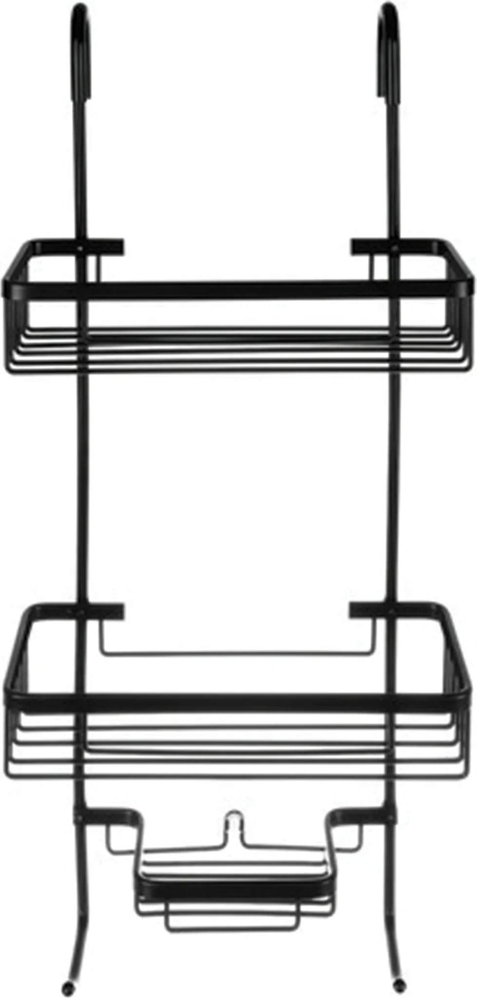 Ruhhy Hängendes Duschregal Schwarz – 3-stöckige Duschablage ohne Bohren, Aluminium, 63 × 14 × 28,5 cm Ruhhy Hängendes Duschregal Schwarz – 3-stöckige Duschablage ohne Bohren, Aluminium, 63 × 14 × 28,5 cm