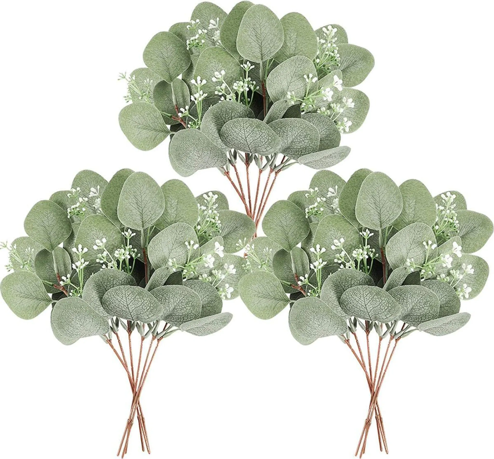 Künstliche Eukalyptus Pflanzen – 12er Set, realistische Deko-Zweige aus Kunststoff, Silberdollar Eukalyptus Künstliche Eukalyptus Pflanzen – 12er Set, realistische Deko-Zweige aus Kunststoff, Silberdollar Eukalyptus