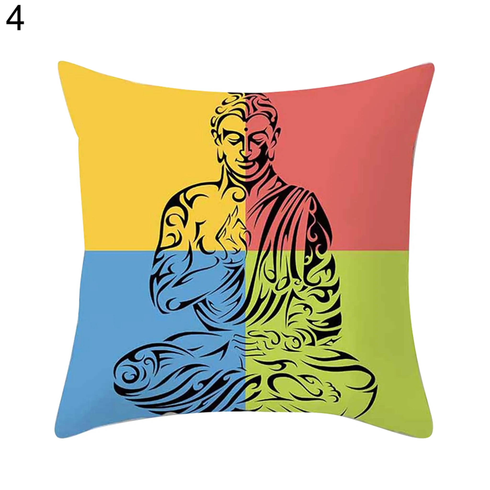 Indischer Elefant Ganesha Buddha Kissenbezug – Sofa Dekokissenhülle 45×45 cm