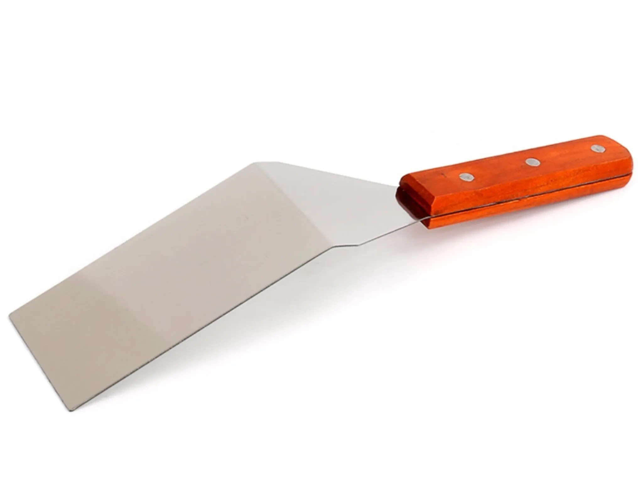 Massiver Pfannenwender aus Edelstahl mit Holzgriff – Bratenheber, Grillspachtel & Burgerwender für Küche und BBQ